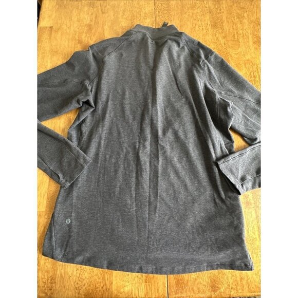 lululemon Soft Jersey Half Zip T13 Heathered Classic Navy Gray/ Sz L - Picture 7 of 9